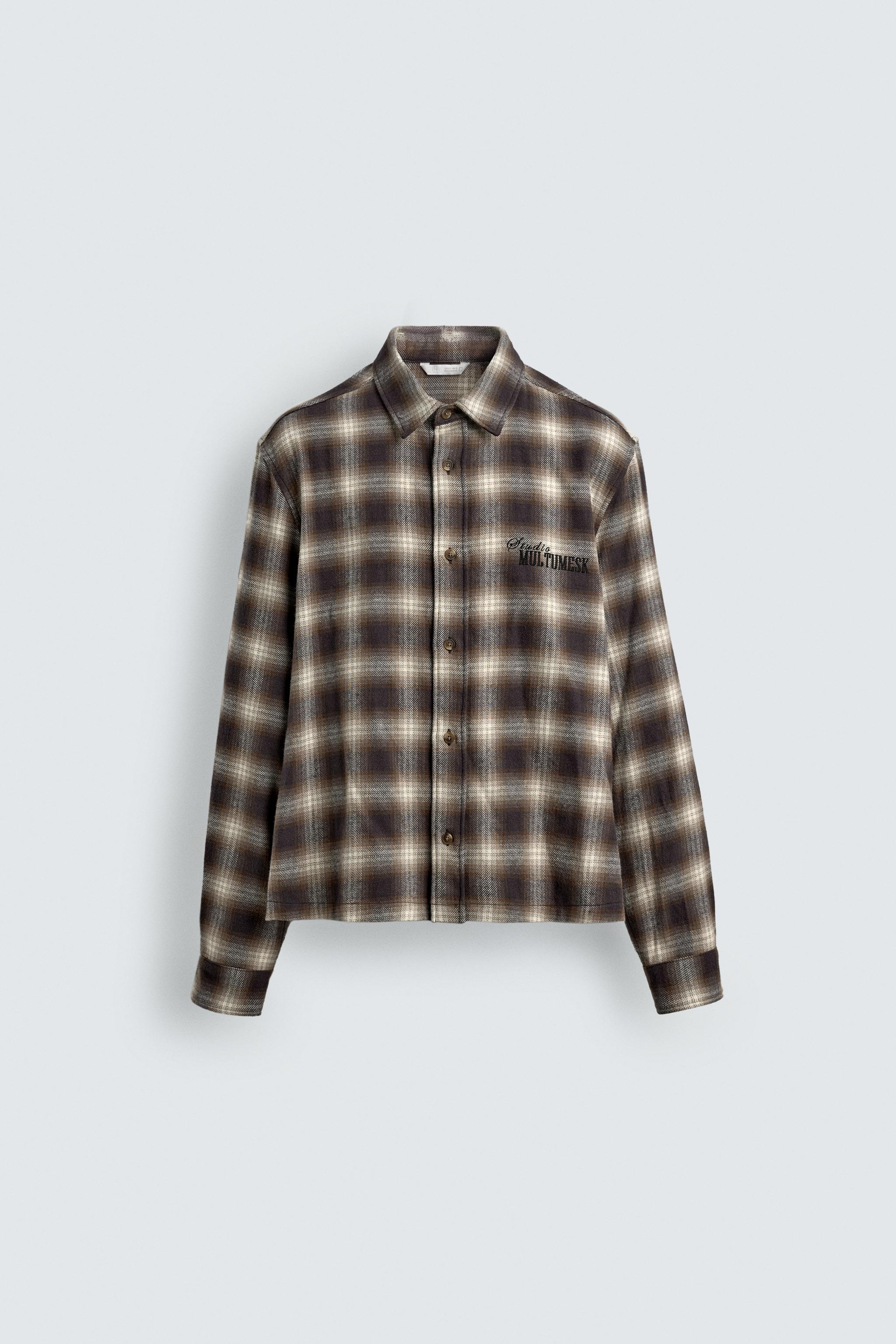 PLAID EMBROIDERED SHIRT